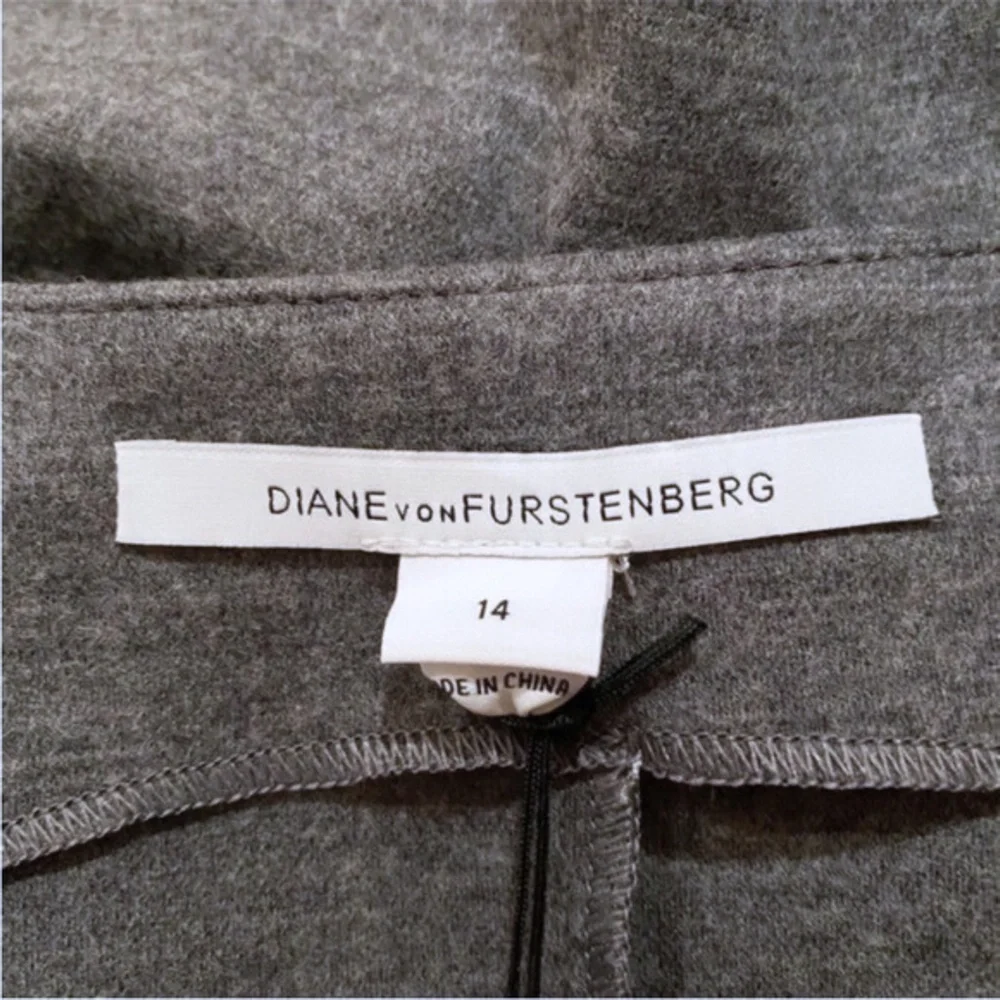 NEW Diane Von Furstenberg Wool Blend Aurora Dress Heather Grey 14 - Picture 10 of 13
